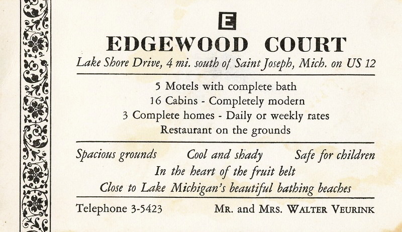 Edgewood Court Motel - Print Ad (newer photo)